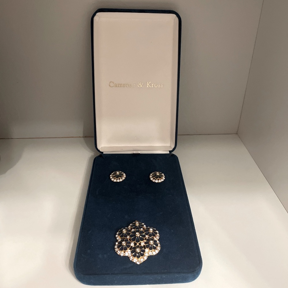 Vintage earrings and broach set Jacky Kennedy Collection by Camrose and Kross